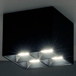 MIDI ceiling light LED 16W daily white square black - 2
