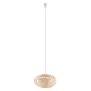 RATTAN S viseča svetilka E27 ovalna naravna/bela - 1