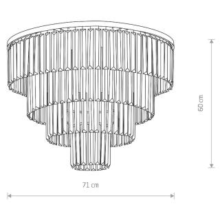 CRISTAL L stropna lampa E14 crna/crna - 1