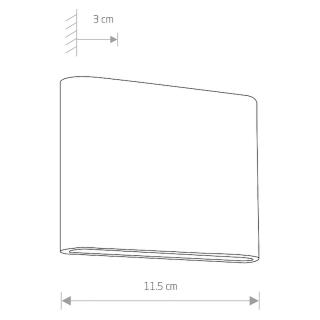 SEMI wall light LED 7,2W warm white IP54 grey - 1