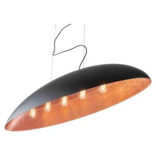 CANOE pendant light E27 round black/coppery - 3