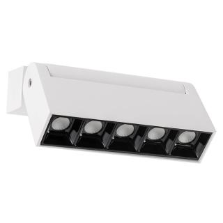 FOCUS MINI stenska svetilka LED 10W toplo bela pravokotna bela/črna - 3