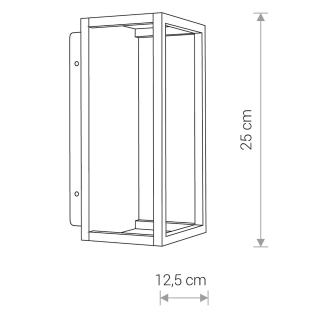 SYMMETRY stenska svetilka LED 7W toplo bela IP54 antracit - 1