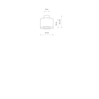 AMARELA S stropna svetilka E27 okrogla black melange - 5