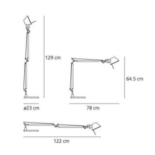 TOLOMEO TW namizna svetilka LED zatemnilna alu - 1