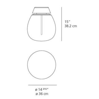 EMPATIA 36 namizna svetilka LED zatemnilna transparentna - 1