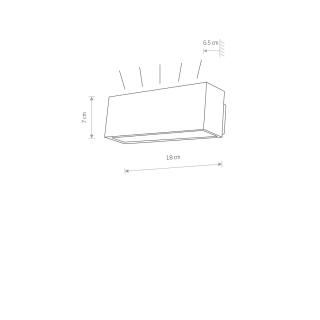 UNIT stenska svetilka LED 10W toplo bela IP54 črna - 1