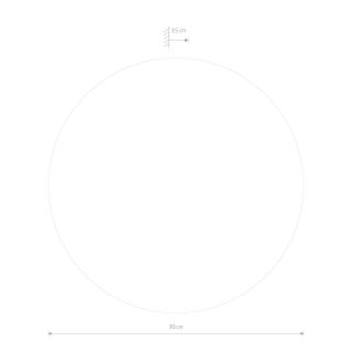 RING MIRROR L stenska svetilka LED 13W toplo bela okrogla alu/črna - 1