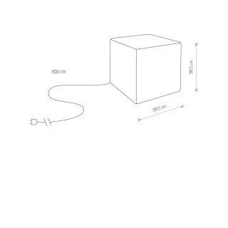 CUMULUS CUBE M stoječa svetilka E27 IP44 kvadratna bela - 1