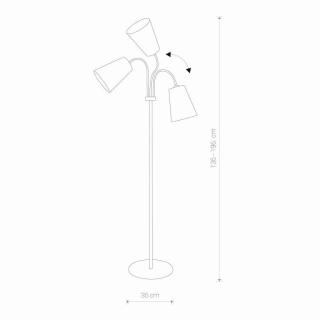 FLEX SHADE III stoječa svetilka bela - 1