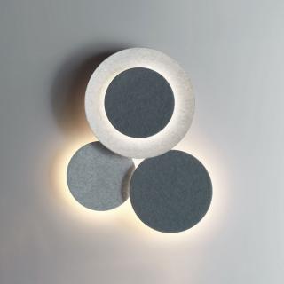 PUCK WALL ART TRIPLE LED stenska svetilka siva - 3