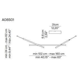 ACROSS viseča svetilka LED črna - 1