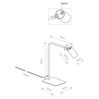 MONO TABLE namizna svetilka GU10 bela - 1