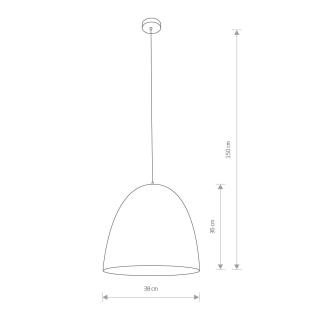 EGG M viseča svetilka E27 črna/zlata - 1