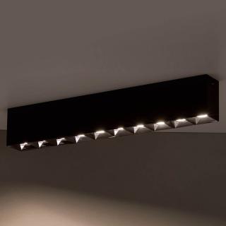 MIDI stropna svetilka LED 40W toplo bela pravokotna črna - 2