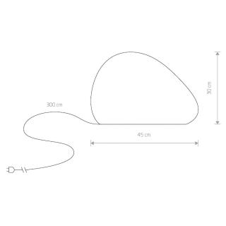 STONE S talna svetilka E27 IP44 okrogla bela - 1