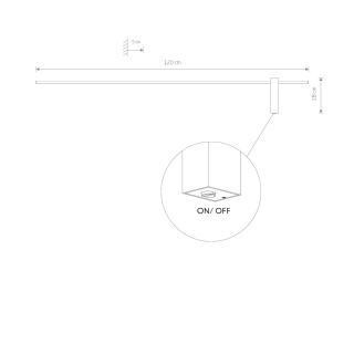 MOTIVE L stenska svetilka LED 16W dnevno bela pravokotna črna/bela - 1