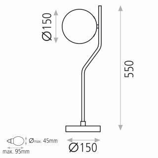 MAUI namizna svetilka E27 črna - 1