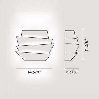 LE SOLEIL stenska svetilka E27 bela - 1