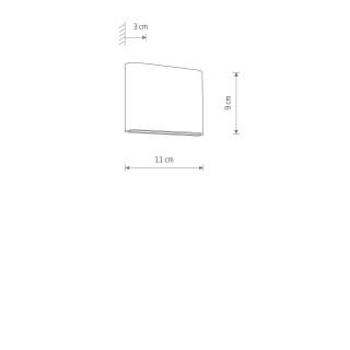 SEMI S stenska svetilka LED 2x3W toplo bela IP54 kvadratna črna - 4