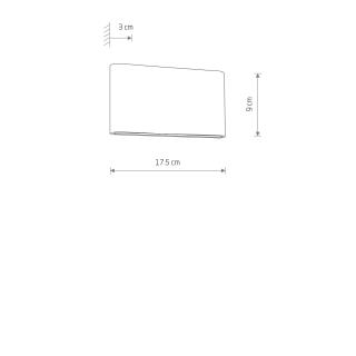SEMI M stenska svetilka LED 2x5W toplo bela IP54 pravokotna medenina - 3