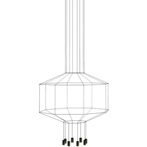 WIREFLOW viseča svetilka LED črna