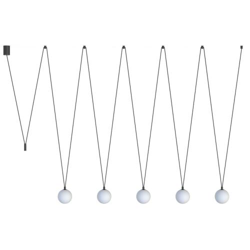 SLING V pendant light G9 round black/white