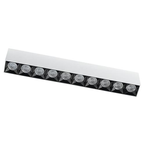 MIDI stropna svetilka LED 40W dnevno bela pravokotna bela/črna