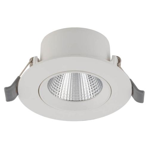 EGINA stropna svetilka LED 5W toplo bela okrogla bela/srebrna