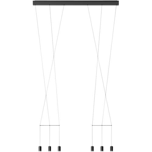 WIREFLOW LINEAL viseča svetilka LED črna