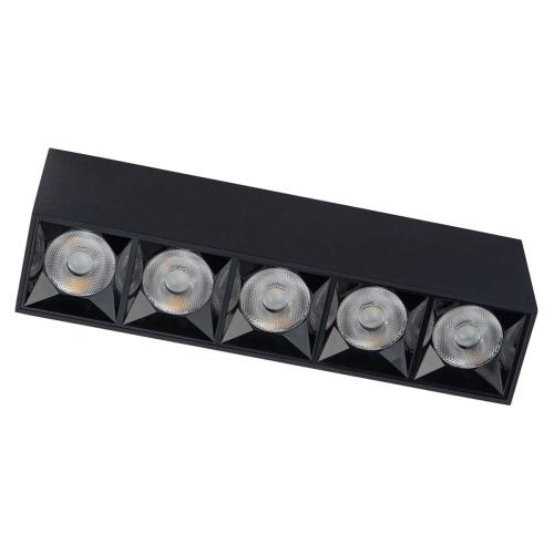 MIDI stropna svetilka LED 20W dnevno bela pravokotna črna