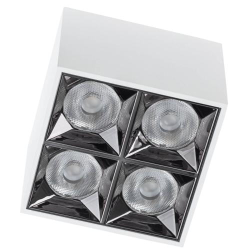 MIDI ceiling light LED 16W warm white square white/black