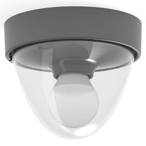 NOOK ceiling light E27 IP44 grey/transparent