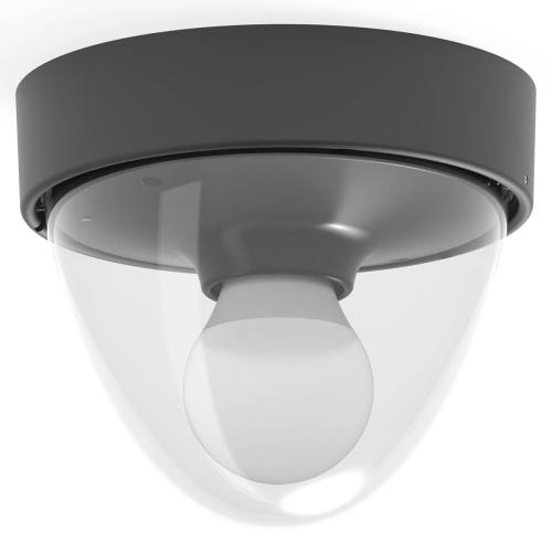 NOOK stropna lampa E27 IP44 crna/transparentna