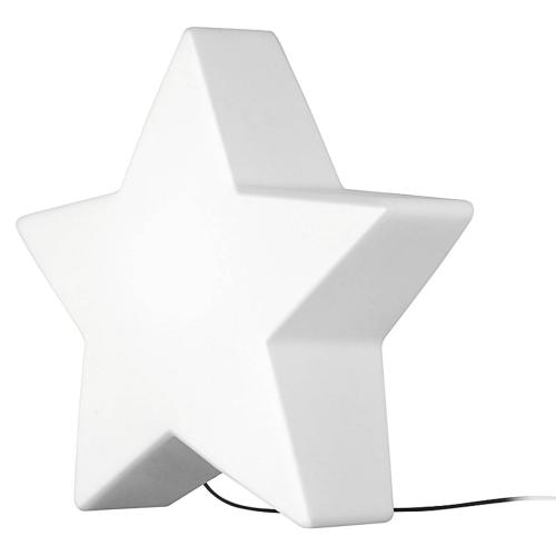 STAR stoječa svetilka E27 IP44 zvezda bela