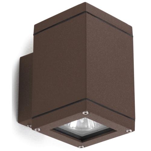 SETH MEDIUM SQUARE stenska svetilka LED rjava