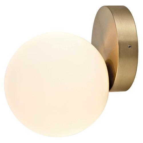 ICE BALL stenska svetilka G9 IP44 medenina/bela