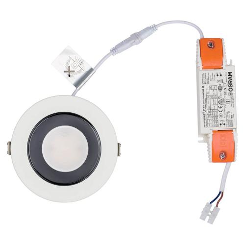 KEA stropna svetilka LED 20W dnevno bela IP44/20 okrogla bela/krom - 3