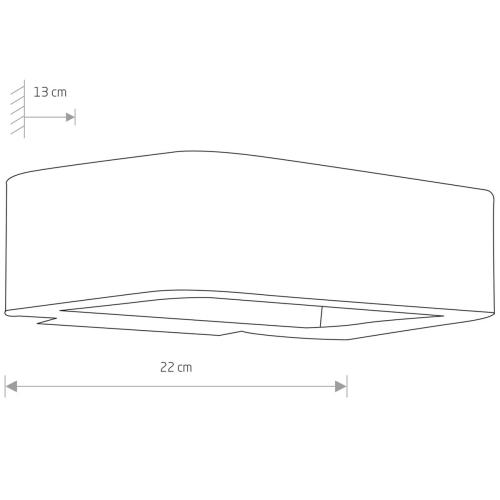 MUNO wall light LED 6W warm white IP54 grey - 1