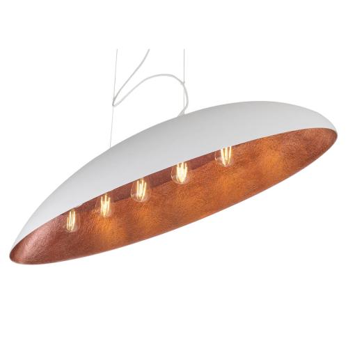 CANOE pendant light E27 round white/coppery - 4