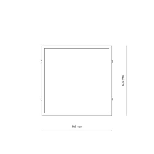 ITAKA panel LED 40W warm white square white - 1