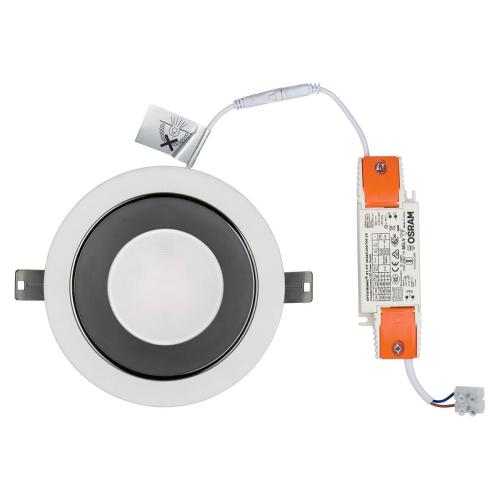 KEA stropna svetilka LED 30W dnevno bela IP44/20 okrogla bela/krom - 2
