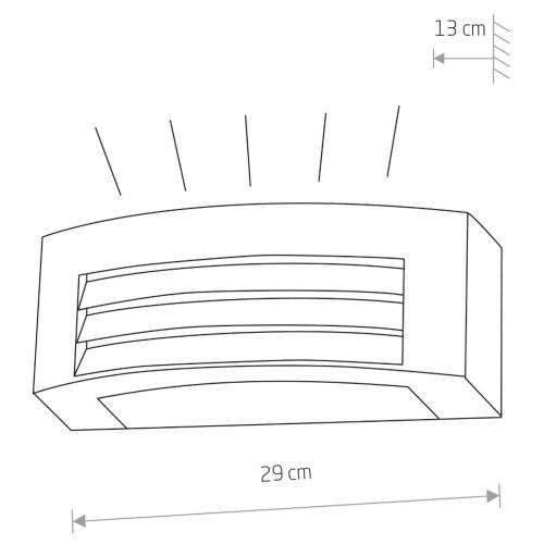 ORINOKO zidna lampa E27 IP44 antracit/transparentna - 1