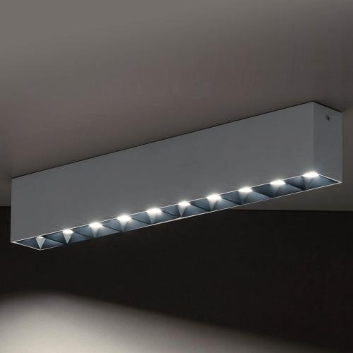 MIDI stropna svetilka LED 40W dnevno bela pravokotna bela/črna - 2