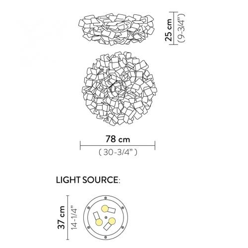CLIZIA CEILING LARGE viseća svjetlo E27 antracit - 1