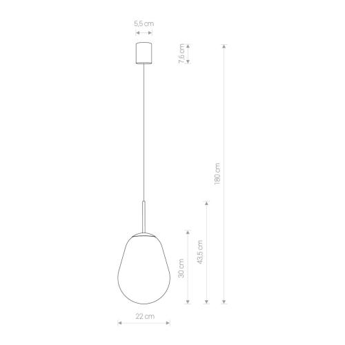 PEAR S viseča svetilka E27 /medenina - 3