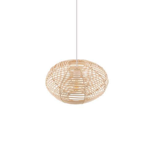 RATTAN S viseča svetilka E27 ovalna naravna/bela - 5