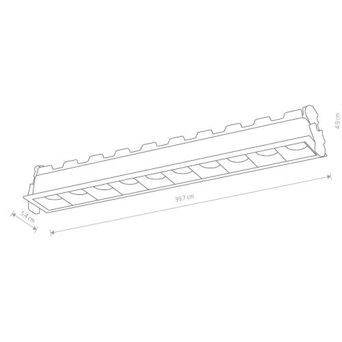 MIDI ceiling light LED 40W warm white rectangular black - 1