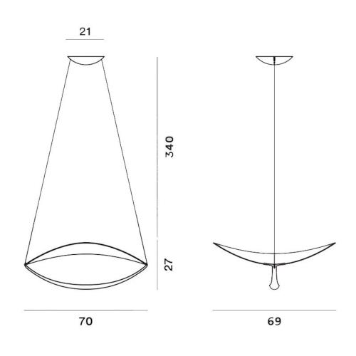 PLENA pendant light LED dimmable white - 1