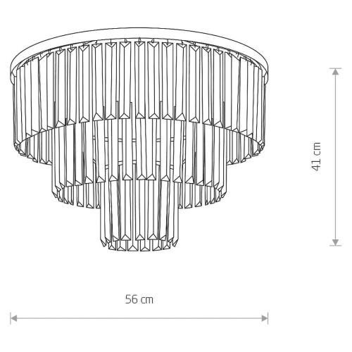 CRISTAL M stropna lampa E14 crna/crna - 1